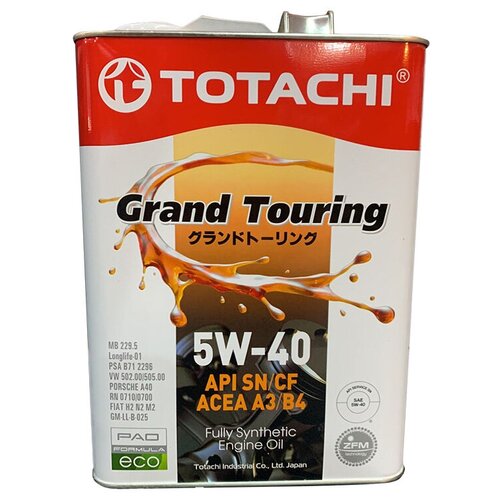 Масло моторное Totachi Grand Touring 5W-40 4л синт. API SN/CF