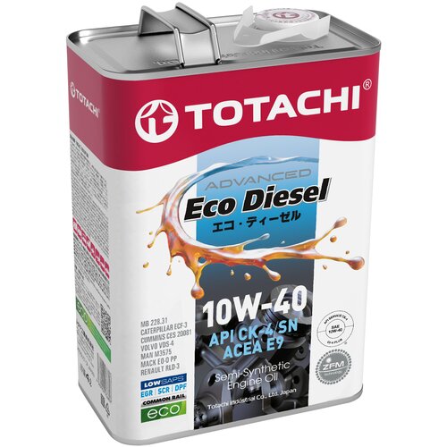 Totachi Eco Diesel Semi-Synthetic Ck-4/Cj-4/Sn 10w-40 20л TOTACHI арт. E1320
