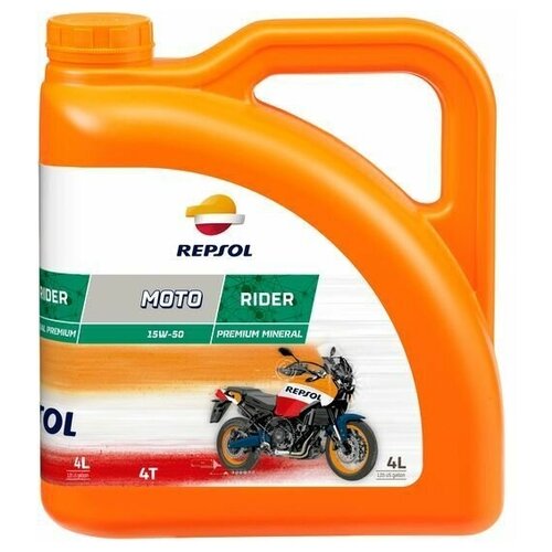 REPSOL RP165M54 Масло моторное минеральное Moto Rider 4T 15W-50 , 4л