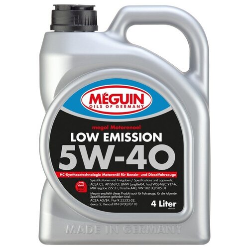 HC-синтетическое моторное масло Meguin Megol Motorenoel Low Emission 5W-40, 4 л