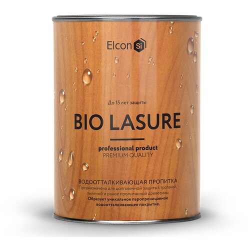 Пропитка для дерева Elcon Bio Lasure, цвет тик цвет, 9 л