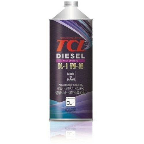 Масло для дизельных двигателей TCL Diesel, Fully Synth, DL-1, 5W30, 1 л