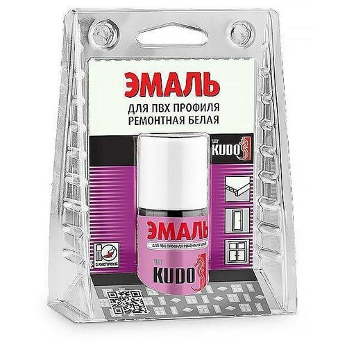 KUDO Эмаль для ПВХ профиля с кисточкой 15мл KU-7K6101