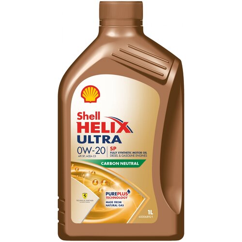 Синтетическое моторное масло SHELL Helix Ultra 0W-20 SP, 5 л
