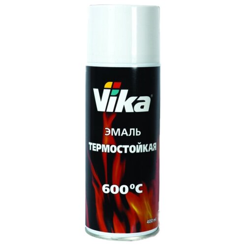Эмаль Vika термостойкая, черный, 520 мл, 1 шт.