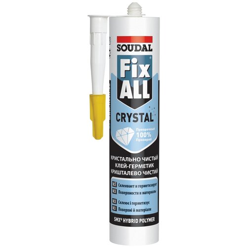 Клей-герметик Soudal Fix All. Crystal 290 мл. прозрачный