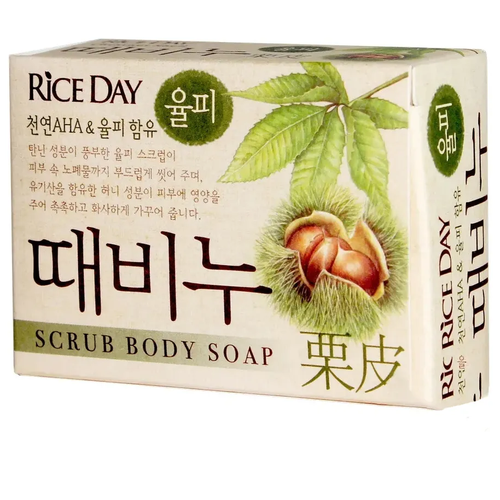 Мыло-скраб для лица и тела с медом и каштаном LION Scrub body soap chestnut, 100 г