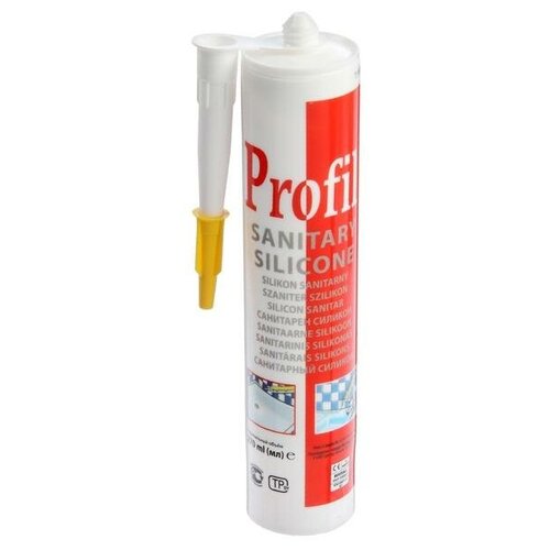 Герметик силиконовый Soudal Profil, санитарный, белый, 270 мл./В упаковке шт: 1