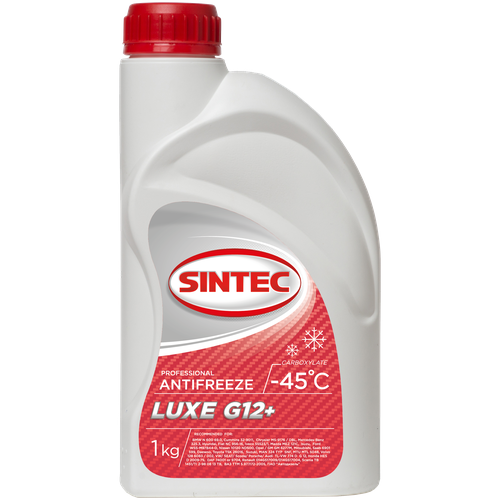 Антифриз g12 sintec lux-oem готовый 1кг -45°с красный, sintec, 613502
