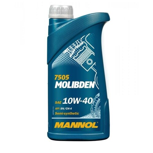 7505 MANNOL MOLIBDEN 10W40 1 л. Полусинтетическое моторное масло 10W-40