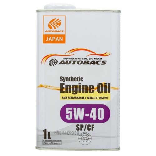 AUTOBACS A00032431 Масло моторное Synthetic 5W-40 SP/CF 1L