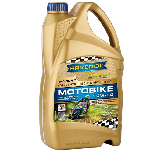 Моторное масло RAVENOL Racing 4-T Motobike 10W-50 USVO, 4 литра