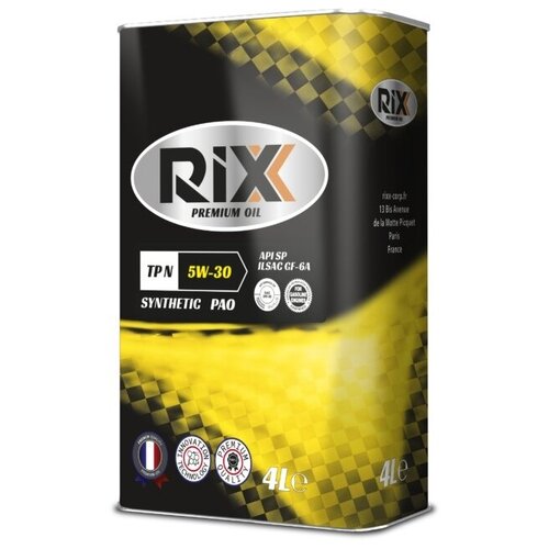 Моторное масло RIXX TP N 5W-30 SP GF-6A Синтетическое 4 л