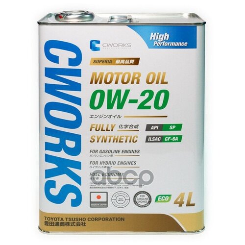 CWORKS Масло Моторное Superia Cworks Motor Oil 0w20 Sp/Gf-6a (4л)