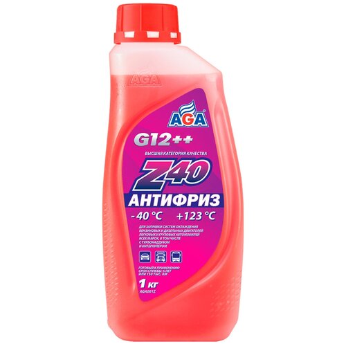 Антифриз AGA Z40 (-40) красный 1 кг G12++