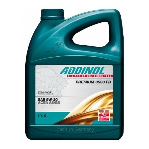 Синтетическое моторное масло ADDINOL Premium 0530 FD 5W-30 A1/B1 A5/B5, 5л