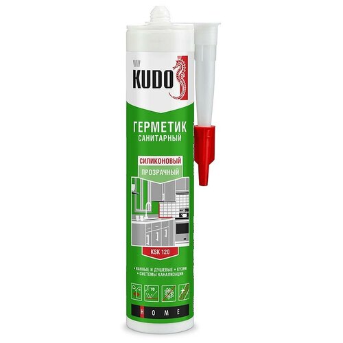 Герметик силиконовый санитарный KUDO бесцветный 280 мл KSK 120