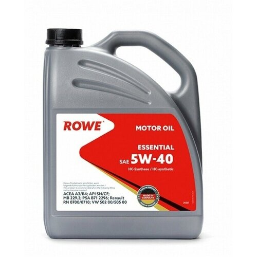 Масло моторное ROWE ESSENTIAL 5W-40 A3/B4,SN/CF синтетическое 5 л
