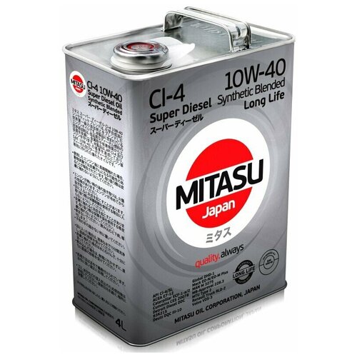 Масло моторное MITASU SUPER LL DIESEL CI-4 10W-40 Полусинтетическое 4л (MJ222/4)