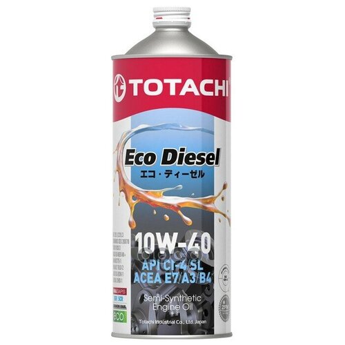 TOTACHI Снят, Замена E1301 10w-40 Eco Diesel Ci-4/Sl 1л (Полусинт. Мотор. Масло)