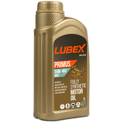 Моторное масло LUBEX PRIMUS MV 5W-40 синтетическое 1 л