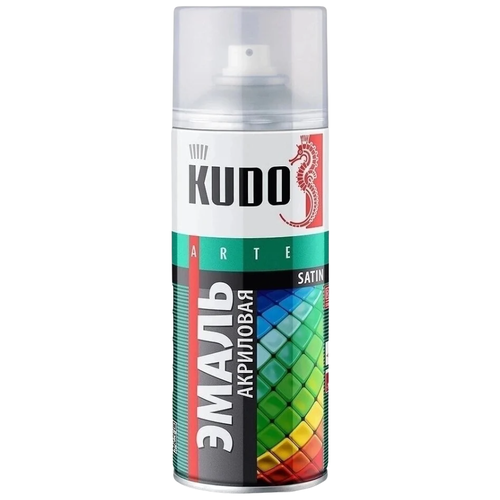 Эмаль акриловая универсальная satin KUDO, KU-0A6005, Темно-зеленый, 520мл (6 шт)