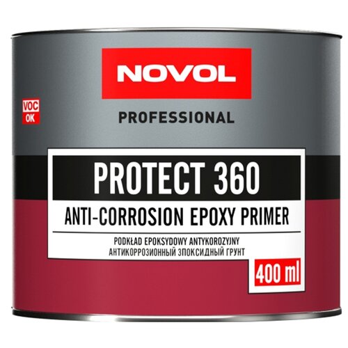 Эпоксидный грунт Novol PROTECT 360 антикор. банка 0.4л с отвердителем 0.4л серый X6121466
