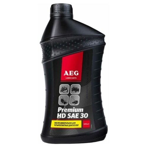 Масло моторное AEG 4-х т. минеральное 600мл Premium HD SAE 30 0.6 литра