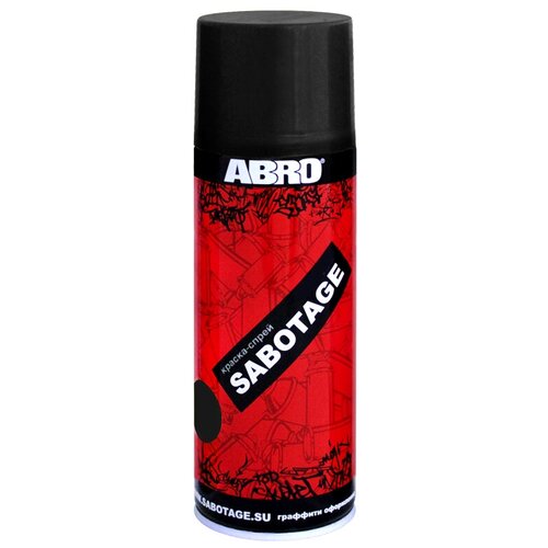 Краска-спрей Abro SABOTAGE 4 чёрный матовый, 226 г/272 мл SPG-004