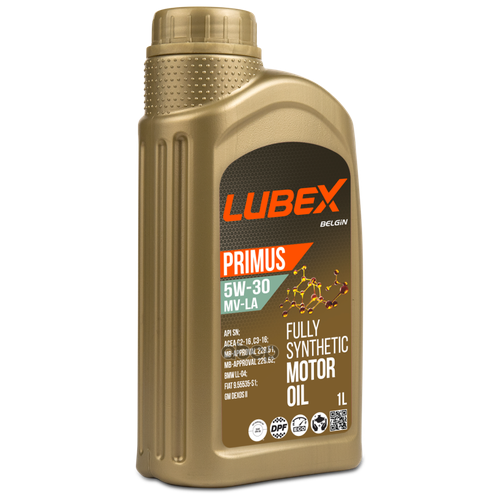 LUBEX Lubex Primus Mvla 5w30(1l)_масло Мот!Синтapi Sn,Acea C2/C3,Mb 229.51/52/31, Dexos2,Psa B71 2290