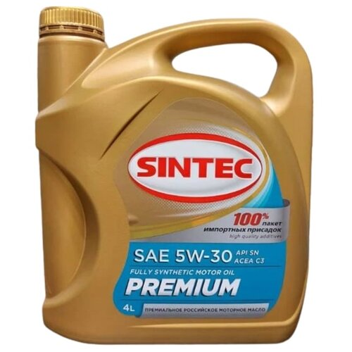 Синтетическое моторное масло SINTEC Premium SAE 5W-30 ACEA C3, 4 л