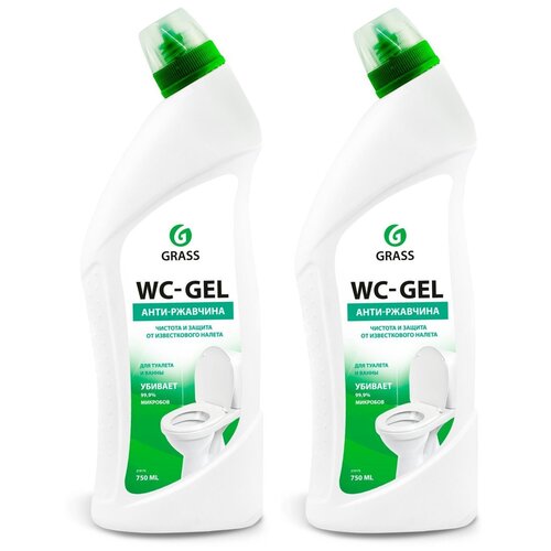 Чистящее средство для сантехники "WC-GEL", (Анти-ржавчина), 750 МЛ х 2 ШТ