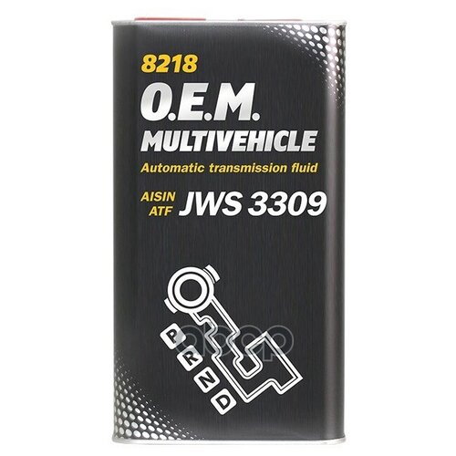 8218-4me Трансмиссионное Масло Atf Multivehicle Oem Jws 3309 4л Metal MANNOL арт. MN8218-4ME