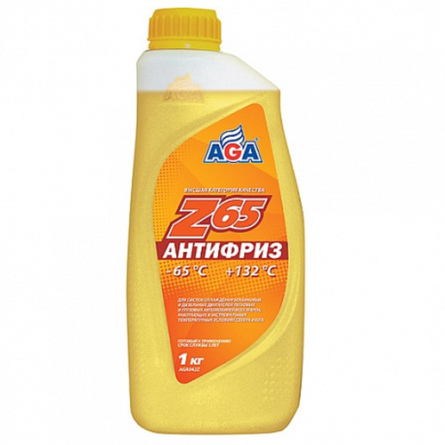 AGA AGA042Z (AGA042Z_AG1) aнтифриз 1kg готовый к применению, желтый, -65с\