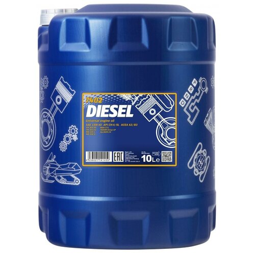 Минеральное моторное масло Mannol Diesel 15W-40, 10л