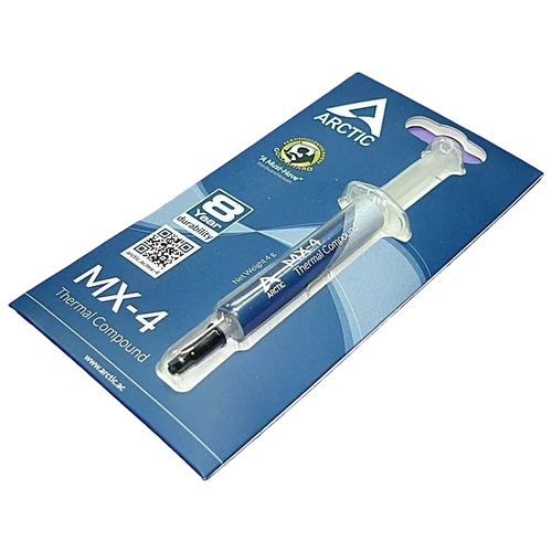 Термопаста Arctic Cooling MX-4 в шприце для видеокарт, чипов, процессоров, 8.5 Вт/мК, 4 гр