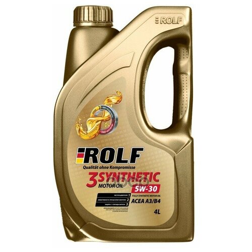 ROLF Масло Моторное 5w30 Rolf 4л Синтетика 3-Synthetic A3/B4 Пластик