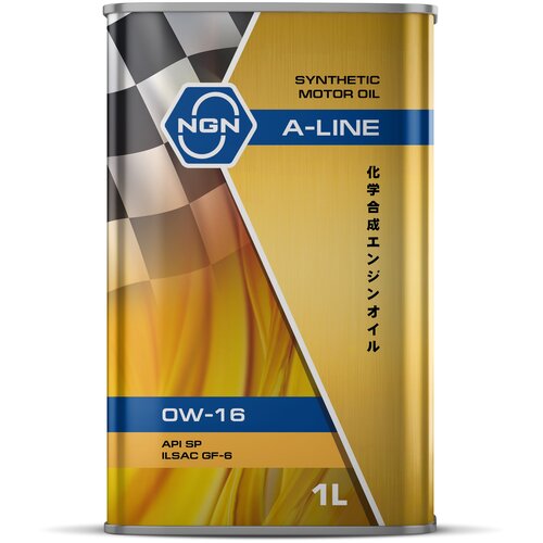 Синтетическое моторное масло NGN A-LINE 0W-16 SP, 1л