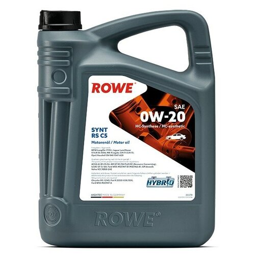 Моторное масло ROWE HIGHTEC SYNT RS C5 SAE 0W-20 5л