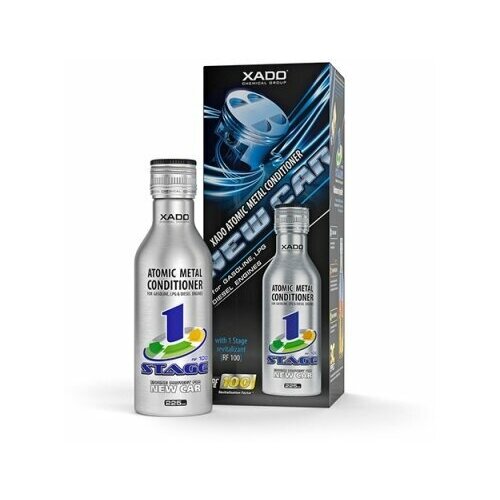 XADO Атомарный кондиционер металла New Car с ревитализантом 1Stage (бутылка) wending 225 мл
