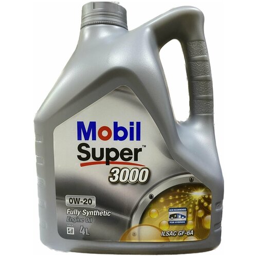 Моторное масло синтетическое "Super3000 0W-20", 4л Mobil 156120
