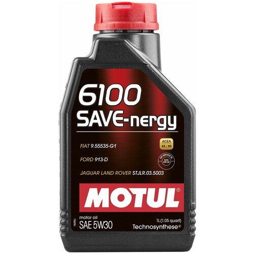 Моторное масло Motul 6100 Save-Nergy, синтетическое, 5W-30, SL, 1 л