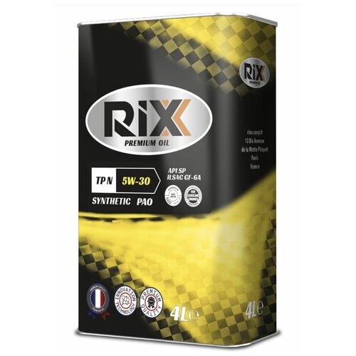 Моторное масло синт RIXX TP X 5W-30 C2/C3 4 л