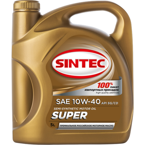 Моторное масло Sintec 10W-40 SUPER SG/CD полусинт. 5л 801895