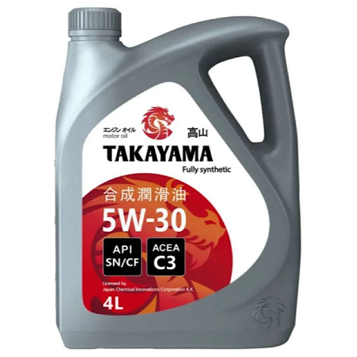 Масло моторное TAKAYAMA SAE 5W-30, API SN/CF, ACEA C3, синтетическое, 4 л., арт. 6055231