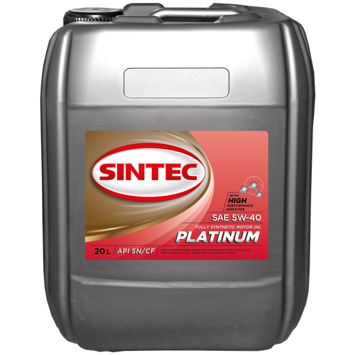 SINTEC PLATINUM синтетическое 5W40 API SN/CF 20 л