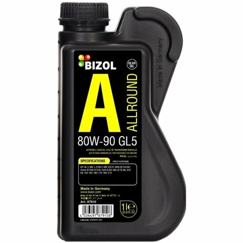 Трансмиссионное масло BIZOL Allround Gear Oil GL5 80W-90 минеральное 1 л