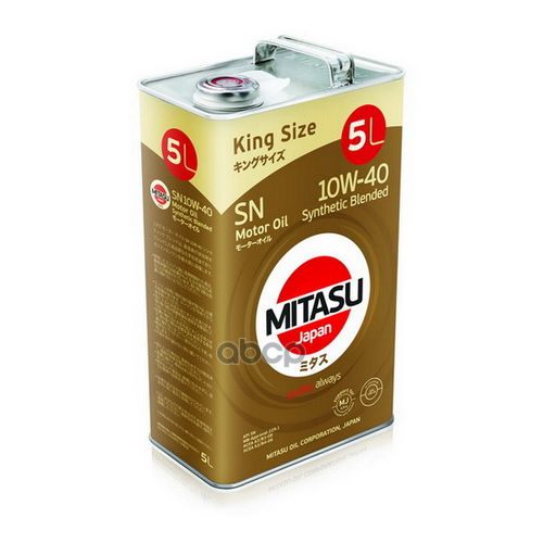 Mitasu Mitasu 10w40 5l Масло Моторное Motor Oil Ll Snapi Sn/Cf Acea A3/B4 Mb229.3 Rn0710 Vw502(505).00
