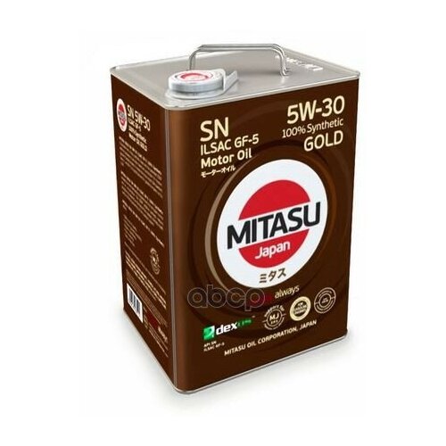 MITASU Mitasu 5w30 6l Масло Моторное Gold Sn Api Sn Ilsac Gf-5 Dexos 1 Синт