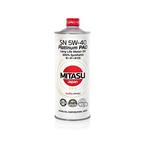 Mitasu Mitasu 5w40 1l Масло Моторное Platinum Pao Snapi Sn/Cf Acea A3/B4/С3 Vw 505.01,Bmw Ll-04,Mb 229.51